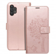 Peněženkové pouzdro MEZZO Book na Samsung Galaxy A32 LTE Strom  Růžovo-zlatý