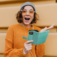 Peněženkové pouzdro MEZZO Book na Samsung Galaxy A32 LTE Mandala  Zelený