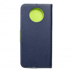 Peněženkové pouzdro Fancy Book na XIAOMI Redmi Note 9T Námořnická modrá / Limetkovo zelený