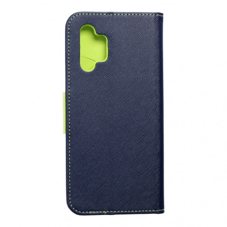 Peněženkové pouzdro Fancy Book na Samsung Galaxy A32 LTE Námořnická modrá / Limetkovo zelený
