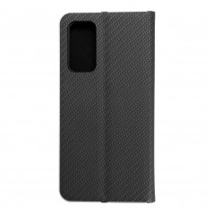 Peněženkové pouzdro LUNA Book Carbon na XIAOMI Mi 10T 5G Uhlíkové vlákno, Elegantní  Černý
