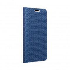 Peněženkové pouzdro LUNA Book Carbon na XIAOMI Redmi 9I Uhlíkové vlákno, Elegantní  Modrý