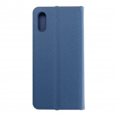 Peněženkové pouzdro LUNA Book Carbon na XIAOMI Redmi 9I Uhlíkové vlákno, Elegantní  Modrý