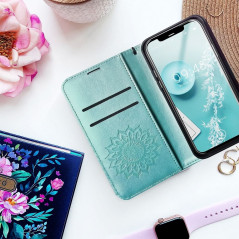 Peněženkové pouzdro MEZZO Book na XIAOMI Redmi 9C NFC Mandala  Zelený