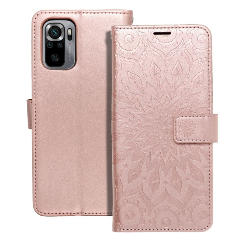 Peněženkové pouzdro MEZZO Book na XIAOMI Mi 11 Lite 5G Mandala  Růžovo-zlatý