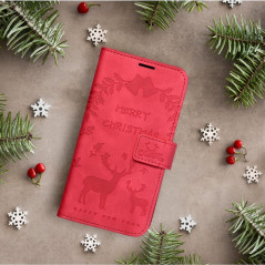 Peněženkové pouzdro MEZZO Book na XIAOMI Redmi Note 10 Červený