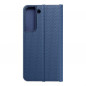 Peněženkové pouzdro LUNA Book Carbon na Samsung Galaxy S22 Uhlíkové vlákno, Elegantní  Modrý