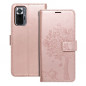Peněženkové pouzdro MEZZO Book na XIAOMI Redmi Note 10 Pro Max Strom  Růžovo-zlatý