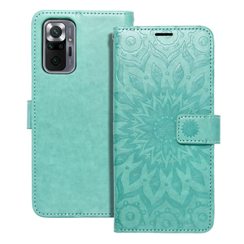 Peněženkové pouzdro MEZZO Book na XIAOMI Redmi Note 10 Pro Max Mandala  Zelený