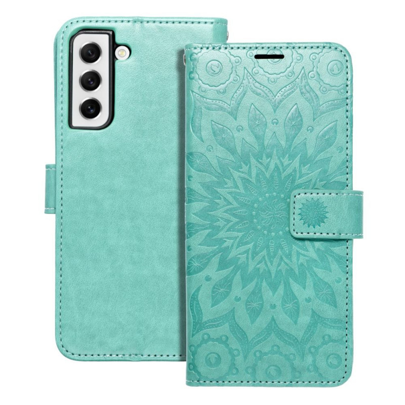 Peněženkové pouzdro MEZZO Book na Samsung Galaxy S21 FE 5G Mandala  Zelený