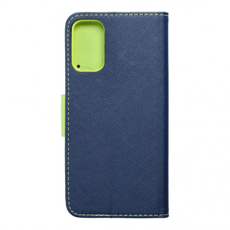 Peněženkové pouzdro Fancy Book na XIAOMI Poco M3 Pro Námořnická modrá / Limetkovo zelený