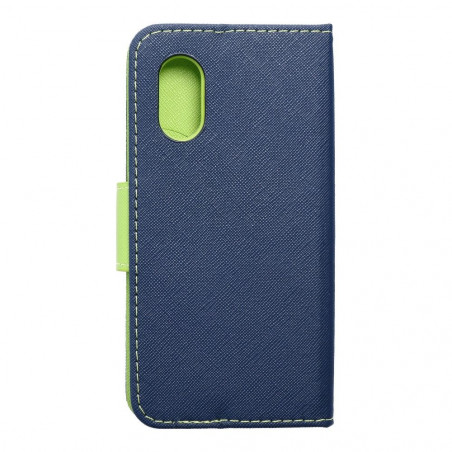 Peněženkové pouzdro Fancy Book na Samsung Galaxy Xcover 5 Námořnická modrá / Limetkovo zelený