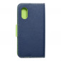 Peněženkové pouzdro Fancy Book na Samsung Galaxy Xcover 5 Námořnická modrá / Limetkovo zelený