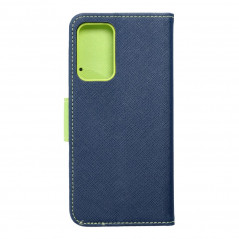 Peněženkové pouzdro Fancy Book na Samsung Galaxy A52 5G Námořnická modrá / Limetkovo zelený