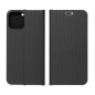 Peněženkové pouzdro LUNA Book Carbon na Apple iPhone SE 2020 Uhlíkové vlákno, Elegantní  Černý
