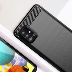Kryt Carbon na Samsung Galaxy A51 LTE Elegantní  Černý