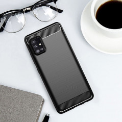 Kryt Carbon na Samsung Galaxy A51 LTE Elegantní  Černý