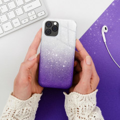 Kryt Shining na Apple iPhone 7 Plus Přehledný a fialový