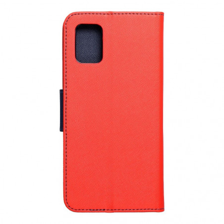 Peněženkové pouzdro Fancy Book na Samsung Galaxy A51 5G Červený / Námořnická modrá