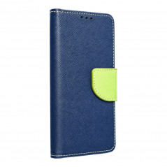 Peněženkové pouzdro Fancy Book na XIAOMI Redmi 9A Námořnická modrá / Limetkovo zelený