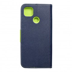 Peněženkové pouzdro Fancy Book na XIAOMI Redmi 9A Námořnická modrá / Limetkovo zelený