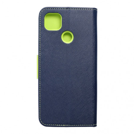 Peněženkové pouzdro Fancy Book na XIAOMI Redmi 9I Námořnická modrá / Limetkovo zelený