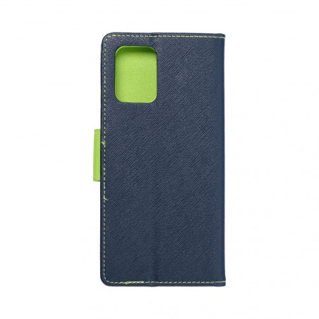 Peněženkové pouzdro Fancy Book na Samsung Galaxy S10 Lite Námořnická modrá / Limetkovo zelený