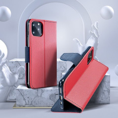 Peněženkové pouzdro Fancy Book na XIAOMI Redmi 9C NFC Červený / Námořnická modrá