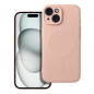 Kryt Silicone Mag Cover na Apple iPhone 15 MagSAFE  Růžový