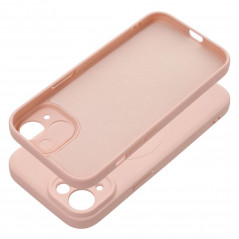 Kryt Silicone Mag Cover na Apple iPhone 15 MagSAFE  Růžový