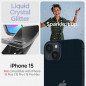 Kryt Spigen Liquid Crystal na Apple iPhone 15 Křišťálově čistý  Třpytivý krystal