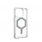 Kryt Urban Armor Gear Plyo na Apple iPhone 15 Pro Prémiové pouzdro  MagSAFE  Ledová stříbrná