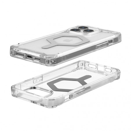 Kryt Urban Armor Gear Plyo na Apple iPhone 15 Pro Max Prémiové pouzdro  MagSAFE  Ledová stříbrná