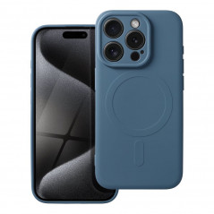 Kryt Silicone Mag Cover na Apple iPhone 15 Pro MagSAFE  Modrý