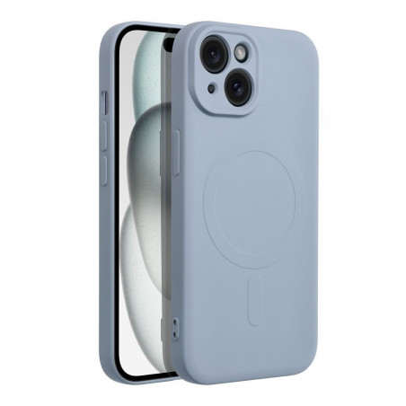 Kryt Silicone Mag Cover na Apple iPhone 15 MagSAFE  Světle modrý