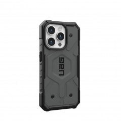 Kryt Urban Armor Gear Pathfinder na Apple iPhone 15 Pro Prémiové pouzdro  MagSAFE  Stříbrný