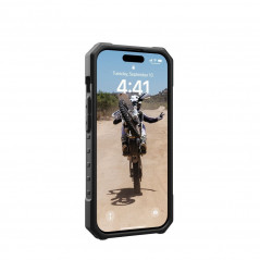 Kryt Urban Armor Gear Pathfinder na Apple iPhone 15 Pro Prémiové pouzdro  MagSAFE  Stříbrný