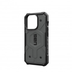 Kryt Urban Armor Gear Pathfinder na Apple iPhone 15 Pro Prémiové pouzdro  MagSAFE  Stříbrný
