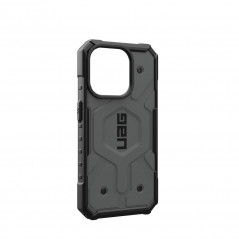 Kryt Urban Armor Gear Pathfinder na Apple iPhone 15 Pro Prémiové pouzdro  MagSAFE  Stříbrný