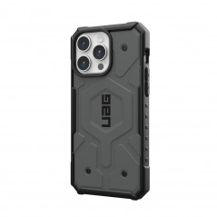 Kryt Urban Armor Gear Pathfinder na Apple iPhone 15 Pro Max Prémiové pouzdro  MagSAFE  Stříbrný