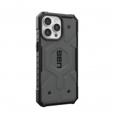 Kryt Urban Armor Gear Pathfinder na Apple iPhone 15 Pro Max Prémiové pouzdro  MagSAFE  Stříbrný