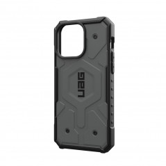 Kryt Urban Armor Gear Pathfinder na Apple iPhone 15 Pro Max Prémiové pouzdro  MagSAFE  Stříbrný