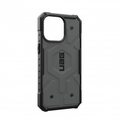 Kryt Urban Armor Gear Pathfinder na Apple iPhone 15 Pro Max Prémiové pouzdro  MagSAFE  Stříbrný