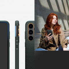 Kryt Spigen  Liquid Air na Samsung Galaxy S23 FE Temně zelená
