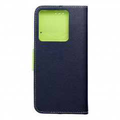 Peněženkové pouzdro Fancy Book na XIAOMI Redmi Note 13 Pro 5G Námořnická modrá / Limetkovo zelený