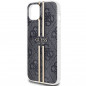 Kryt Guess 4G Gold Stripe na Apple iPhone 15 Plus Elegantní  Černý