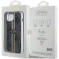 Kryt Guess 4G Gold Stripe na Apple iPhone 15 Plus Elegantní  Černý
