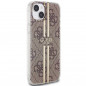 Kryt Guess 4G Gold Stripe na Apple iPhone 15 Elegantní  Hnědý