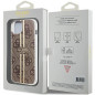 Kryt Guess 4G Gold Stripe na Apple iPhone 15 Elegantní  Hnědý