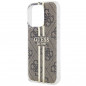 Kryt Guess 4G Gold Stripe na Apple iPhone 15 Pro Elegantní  Hnědý